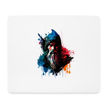 Dark Wizard Warrior Street Art Design - Mouse Pad (horizontal) - white - Front
