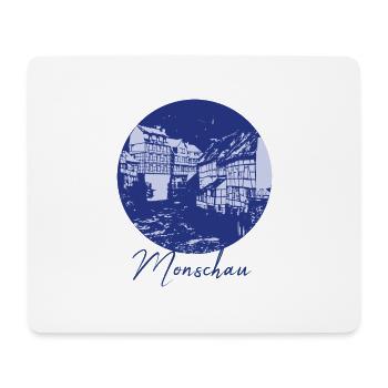 Monschau,skyline,city,circle,blue circle,purple - Mouse Pad (horizontal) - white - Front