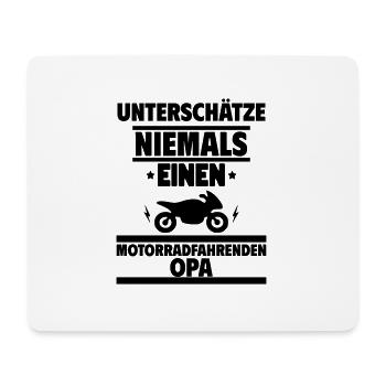 Unterschätze motorradfahrenden Opa,Motorrad opa - Mousepad (Querformat) - Weiß - Vorne