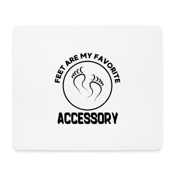 Füße sind mein liebstes Accessoire - Mousepad (Querformat) - Weiß - Vorne