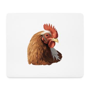 J’adore les poulets - Tapis de souris (format paysage) - blanc - Devant