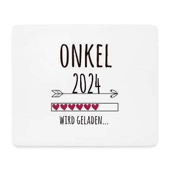 Onkel 2024 Schwangerschaft Geschenk - Mousepad (Querformat) - Weiß - Vorne