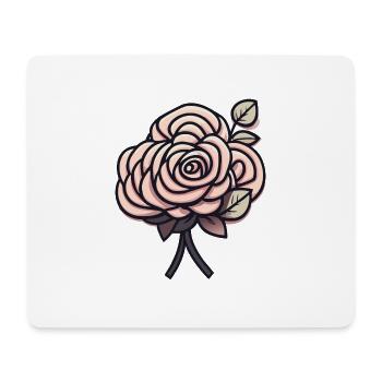 rose - Mousepad (Querformat) - Weiß - Vorne