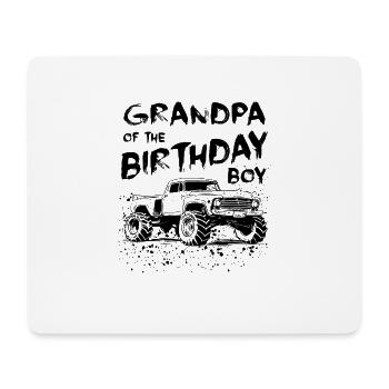 Opa der Birthday Boy Monster Truck Party - Mousepad (Querformat) - Weiß - Vorne