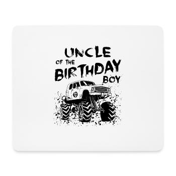 Uncle of the Birthday Boy Monster Truck Party - Mouse Pad (horizontal) - white - Front