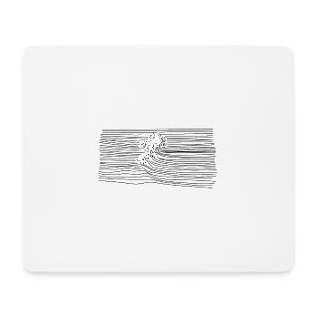 vagues - Tapis de souris (format paysage) - blanc - Devant