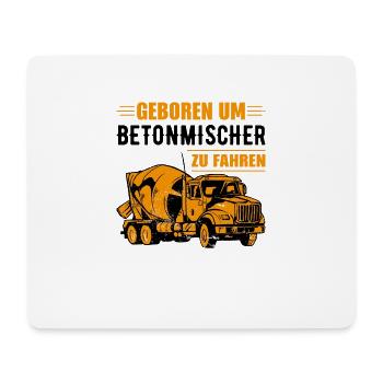 Geboren um betonmischer zu fahren LKW - Mousepad (Querformat) - Weiß - Vorne
