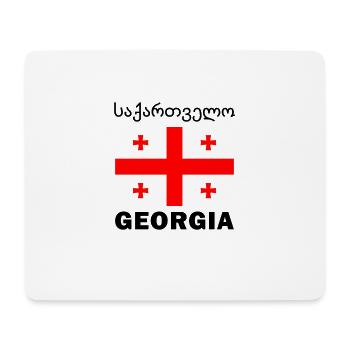 Drapeau de la Géorgie Géorgie Cadeau géorgien - Tapis de souris (format paysage) - blanc - Devant