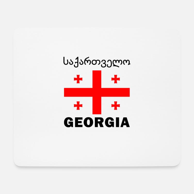 Georgia Flagge Georgien Georgier Geschenk - Mousepad (Querformat) - Weiß