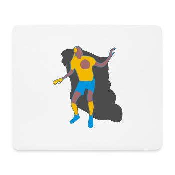 Joueur de football - Tapis de souris (format paysage) - blanc - Devant