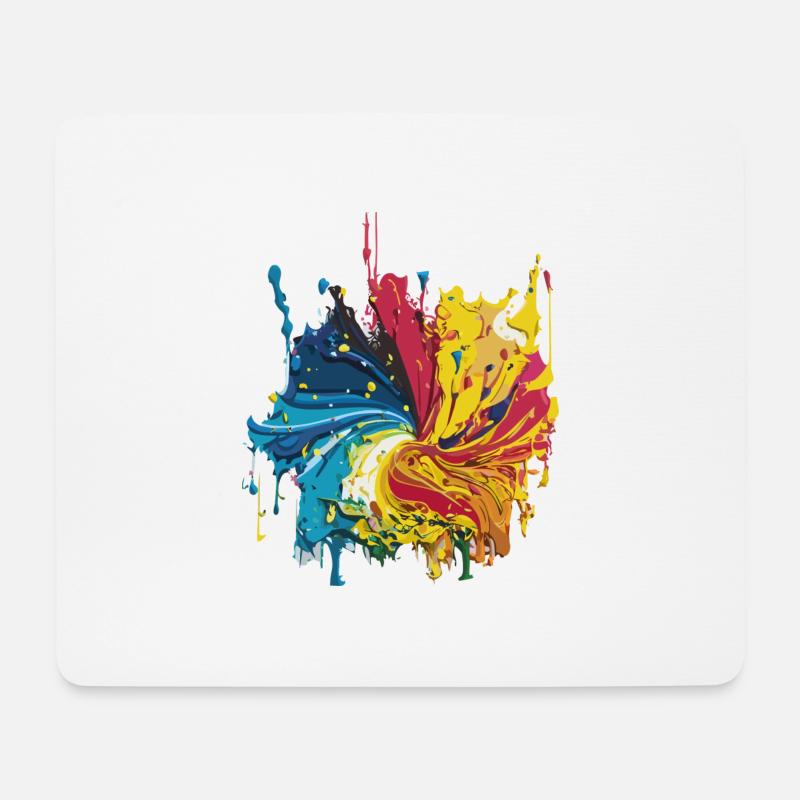 Ölregenbogen - Mousepad (Querformat) - Weiß