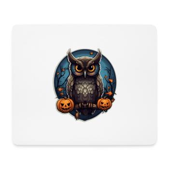 Eule Halloween - Mousepad (Querformat) - Weiß - Vorne