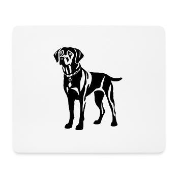 Chien Labrador - Tapis de souris (format paysage) - blanc - Devant