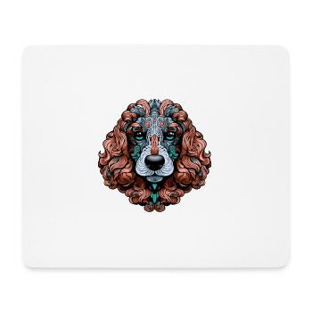 Poodle Dog Portrait Colorful - Mouse Pad (horizontal) - white - Front
