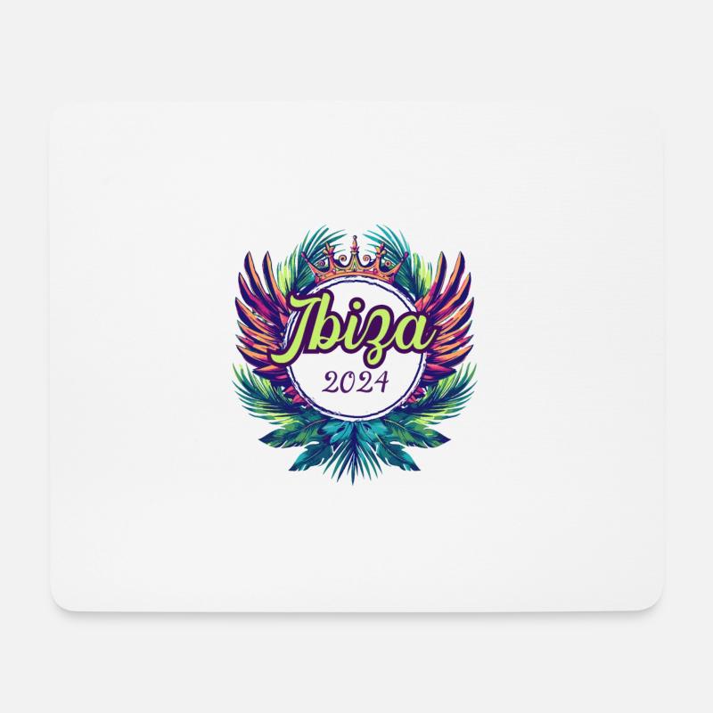 Ibiza 2024 Bunt - Mousepad (Querformat) - Weiß