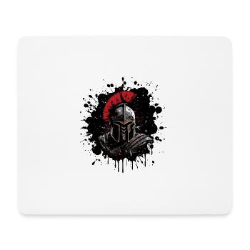 Spartan Portrait Warrior Sparta Helmet - Mouse Pad (horizontal) - white - Front