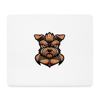 Yorkshire Terrier Hund Muskeln Bodybuilding - Mousepad (Querformat) - Weiß - Vorne