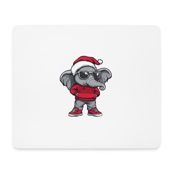 Elephant Christmas X-Mas - Mouse Pad (horizontal) - white - Front
