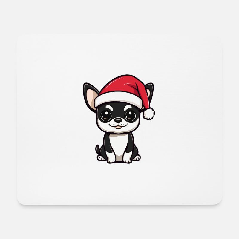 Chihuahua Hund Weihnachten Christmas - Mousepad (Querformat) - Weiß