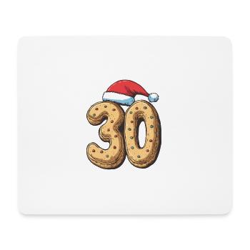 30 Numéro Noël - Tapis de souris (format paysage) - blanc - Devant