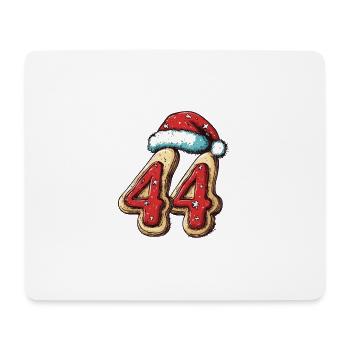 44 Zahl Weihnachten - Mousepad (Querformat) - Weiß - Vorne