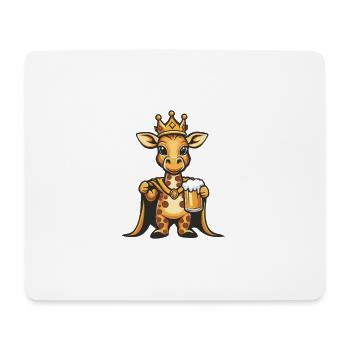 Girafe Bière Drôle - Tapis de souris (format paysage) - blanc - Devant