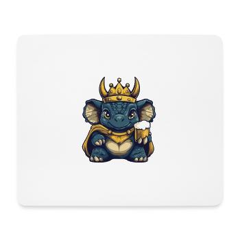 Dinosaure tricératops Bière Drôle - Tapis de souris (format paysage) - blanc - Devant