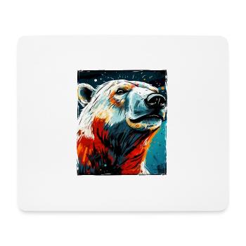 Polar Bear Portrait Polar Bear - Mouse Pad (horizontal) - white - Front