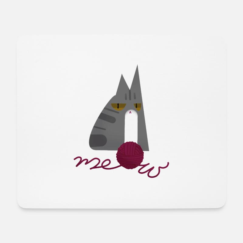 Kätzchen (grau) - Mousepad (Querformat) - Weiß