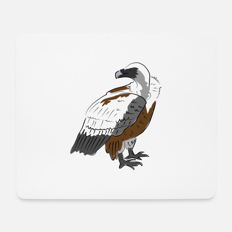 Eindrucksvoller Geier im Naturstil - Mousepad (Querformat) - Weiß