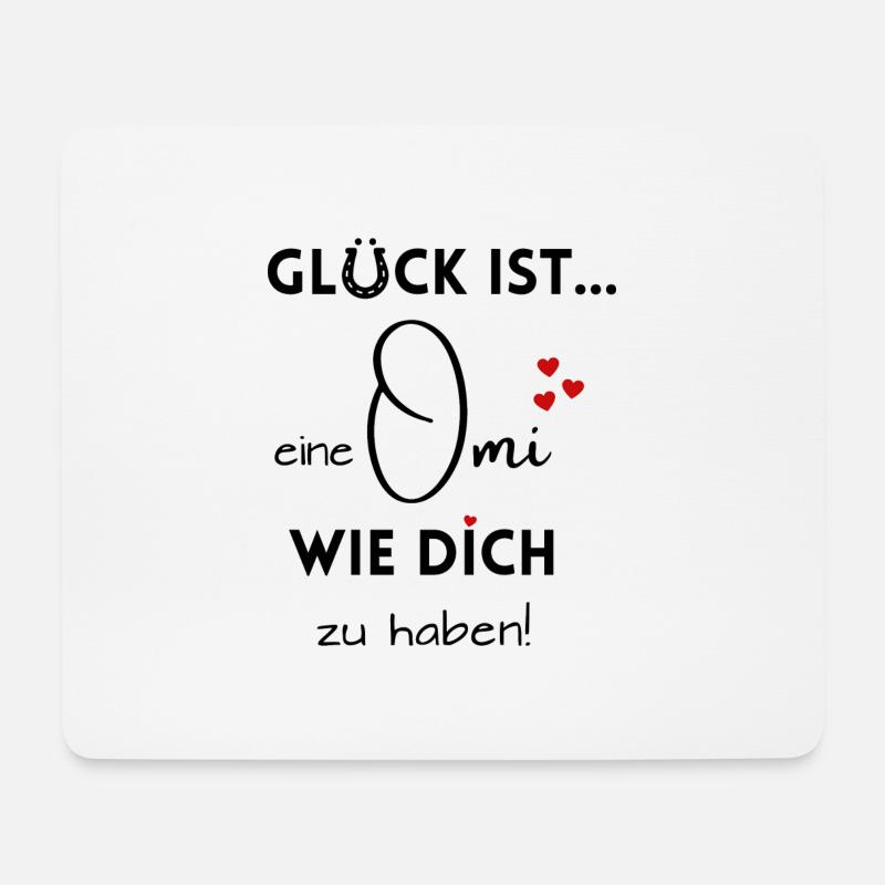 Glück ist, eine Omi wie Dich zu haben - Mousepad (Querformat) - Weiß