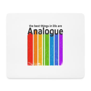 THE BEST THINGS IN LIFE ARE ANALOG RETRO STYLE - Mouse Pad (horizontal) - white - Front