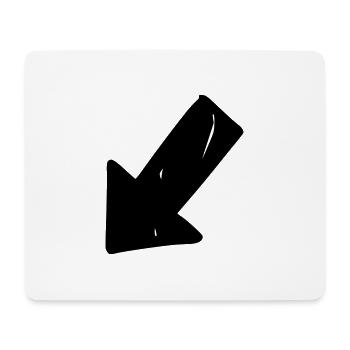 Arrow drawing sketch black - Mouse Pad (horizontal) - white - Front