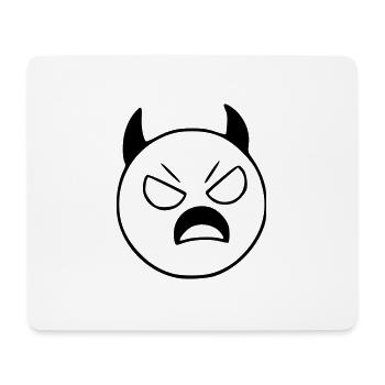 Emoji Sketch Devil Evil Black - Mouse Pad (horizontal) - white - Front