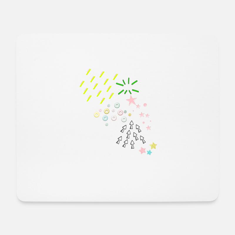 Muster, abstrakt,retro, vintage, 90 er - Mousepad (Querformat) - Weiß