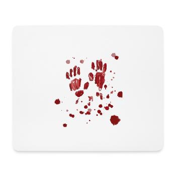 blood,,hands,blood spatter,halloween - Mouse Pad (horizontal) - white - Front