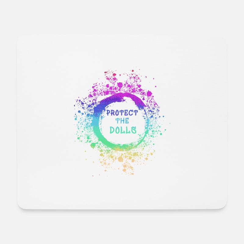 trans, pride, LGBT,regenbogen, protect the dolls - Mousepad (Querformat) - Weiß