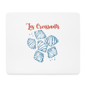 Les Croissants Blaue Skizzen - Mousepad (Querformat) - Weiß - Vorne