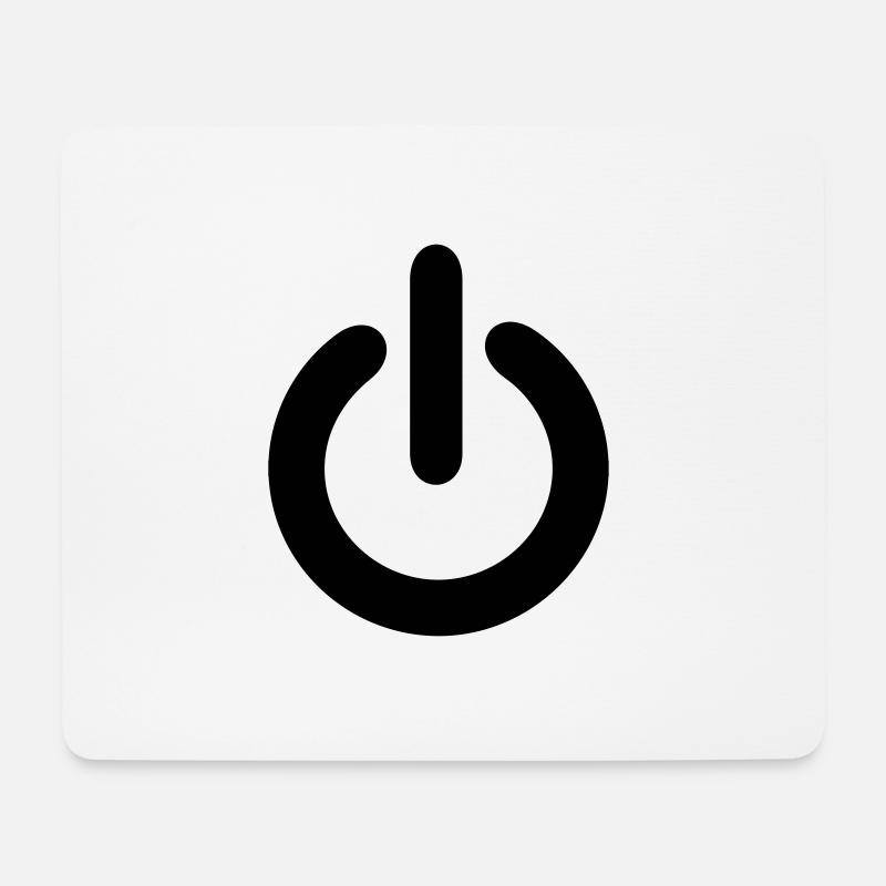 Power Switch Button Electric Technology Gift - Mouse Pad (horizontal) - white