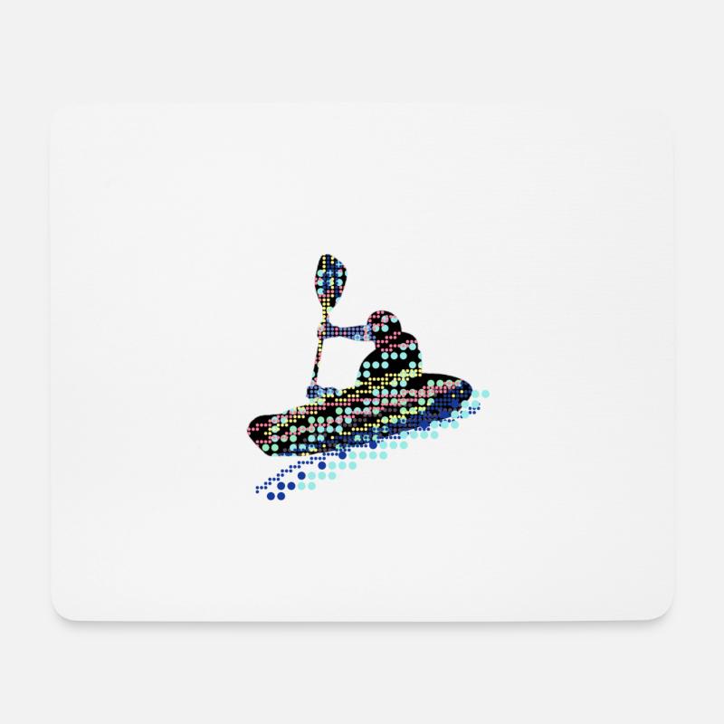 Rudern, Rafting, Kajak, Graffiti, Boot - Mousepad (Querformat) - Weiß