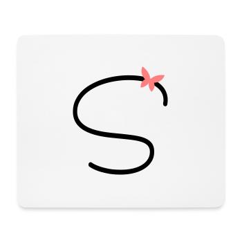 Lettre S Papillon Lettre - Tapis de souris (format paysage) - blanc - Devant