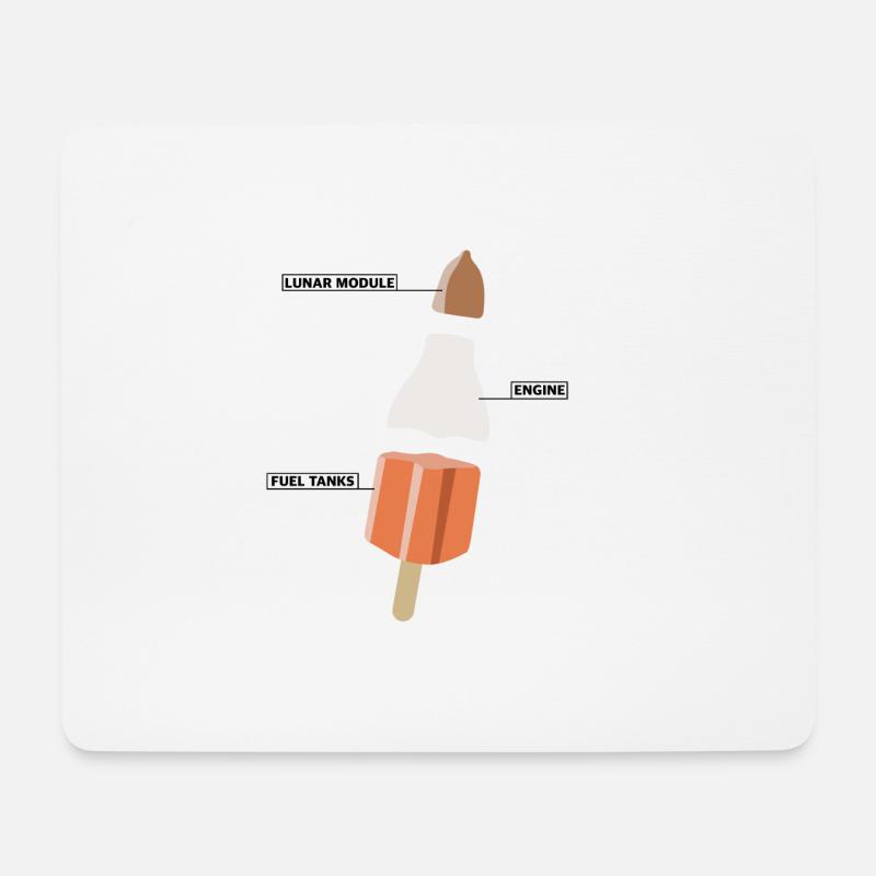 Raketeneis | Eis, Rakete, lustige Bilder - Mousepad (Querformat) - Weiß