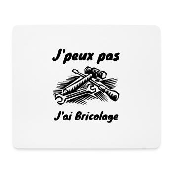 J'peux pas j'ai bricolage - Tapis de souris (format paysage) - blanc - Devant