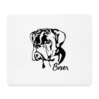 BOXER PORTRAIT Wilsigns Hunde Hund - Mousepad (Querformat) - Weiß - Vorne