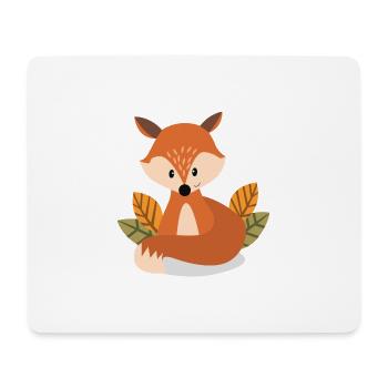 Fuchs - Mousepad (Querformat) - Weiß - Vorne