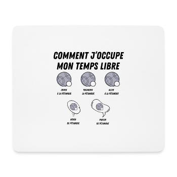 comment j'occupe mon temps libre - Tapis de souris (format paysage) - blanc - Devant