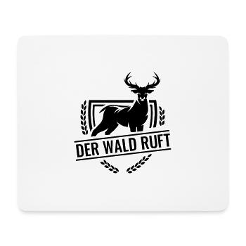 Wald ruft Natur Wandern Erholung Wildnis Hirsch - Mousepad (Querformat) - Weiß - Vorne