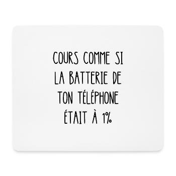 cours - Tapis de souris (format paysage) - blanc - Devant