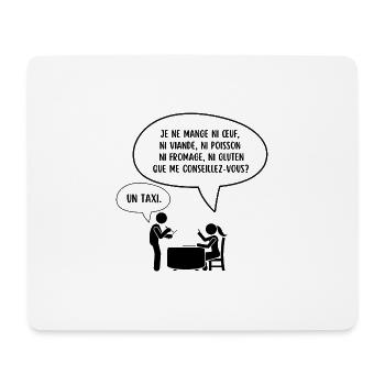 bonne bouffe - Tapis de souris (format paysage) - blanc - Devant