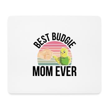 Wellensittich - Mousepad (Querformat) - Weiß - Vorne